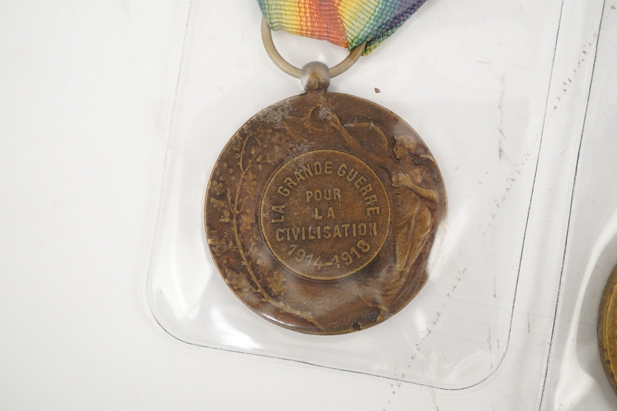 Nineteen First World War allied nations Victory Medals